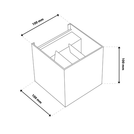 Wandleuchte Außen 2x 3W, Garten-Wandleuchte 4000K nach oben und unten verstellbar Schwarz PICEA LUMILED