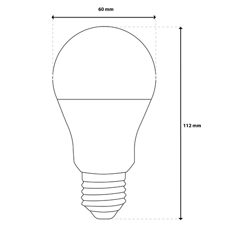 6x LED Lampen E27, Glühbirne A60 10W = 75W 1055lm 260° 6500K kalt LUMILED