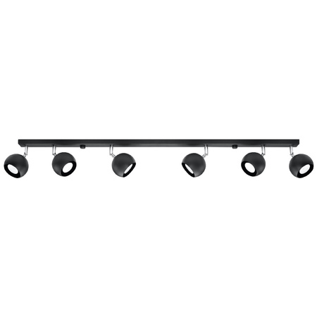 OCULARE Deckenleuchte 6xGU10 Reflektor Halogen Leuchte Beweglich 118cm Schwarz SOLLUX