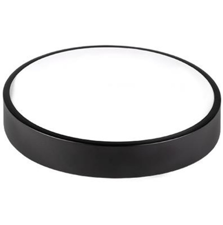 Decken LED Deckenleuchten, Wandleuchte, rund, 2640 lm, 30 W, 4000 K, IP22, Schwarz