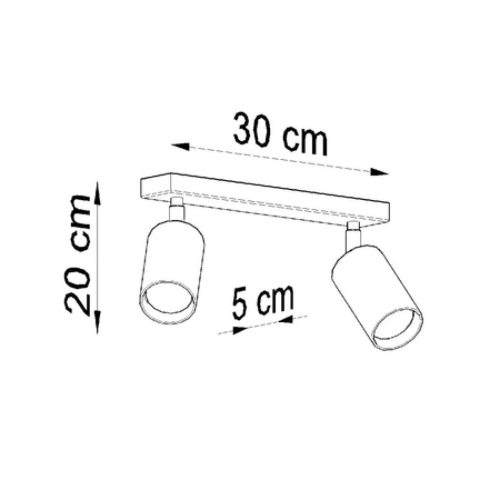 Anbauleuchte BERG 2 2xGU10 Reflektor Halogen Beweglich Skandinavisches Holz SOLLUX