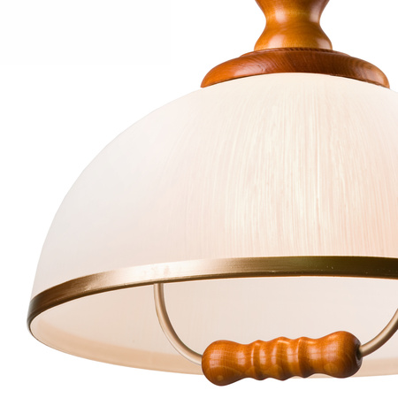 Hängelampe RAMONA E27 Weiß Holz LM-1.1/107 Lamkur