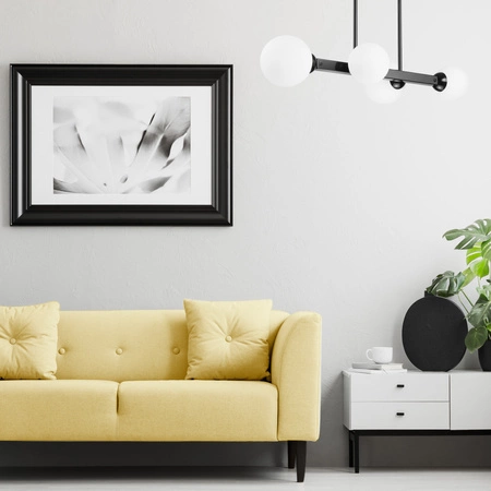 ASTRO Deckenleuchte 4xG9 Glasschirme Kugeln Schwarz LM-4.161 Lamkur