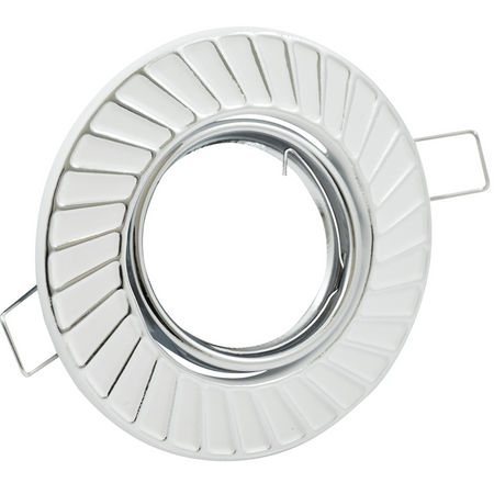 Fobos 7805 GOLDLUX (Polux) Metall-Deckeneinbauleuchte rund weiß + MR16-Fassung