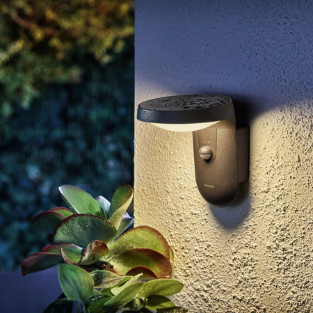 Gartenleuchte LED Wandleuchte TYLA IR myGarden 9W 2700K IP44 mit Bewegungs- und Dämmerungssensor Anthrazit PHILIPS