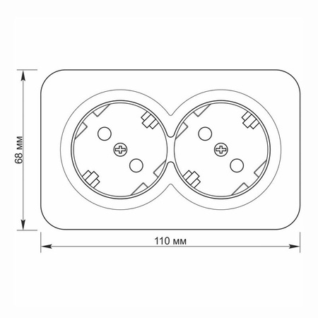 Doppelsteckdose für die Wandmontage 16A Aufputz Weiß BINERA VIDEX