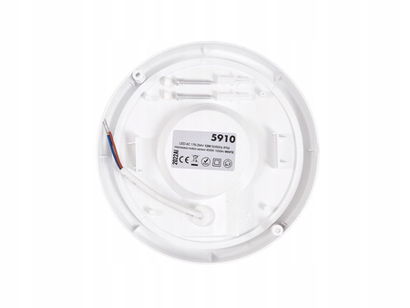 Plafond LED-Deckenleuchte 12W 1050lm 4000K Neutral 120° mit Bewegungssensor Weiß IP54 Max Masterled