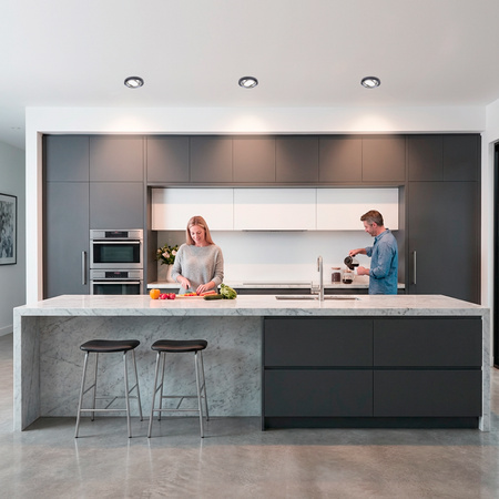 Glas-Einbaustrahler GU10, MR16 Einbauspot HALOGEN Runde beweglich Schwarz ARIAN LUMILED