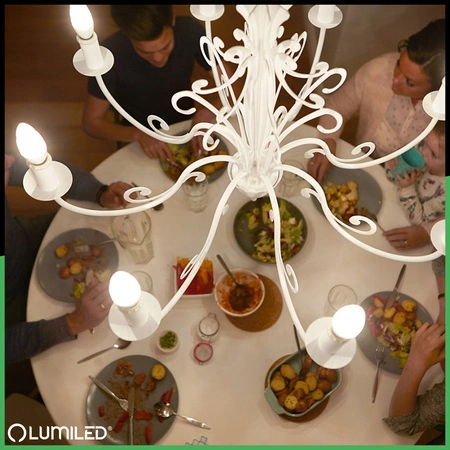 6x LED E14 CANDLE 8W = 60W 6500K Cold White CCD LUMILED Glühbirne