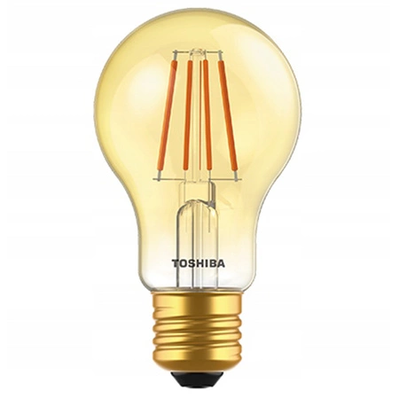 LED Lampen E27 A60 4.5W = 25W 400lm 2200K Warm Glühfaden Amber TOSHIBA