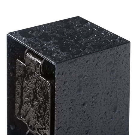 Gartensteckdose Pfosten 230V DASTO 23cm IP44 Anthrazit KANLUX