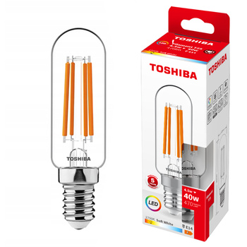 LED-Lampe E14 T25 4.5W = 40W 470lm 2700K Warm Filament TOSHIBA