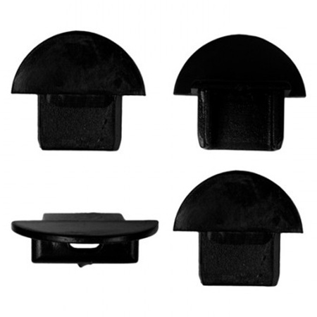 Aluminiumprofil für LED-Streifen schwarz Einbau 2m mit milchigem Schirm und Ecolight-Endkappen