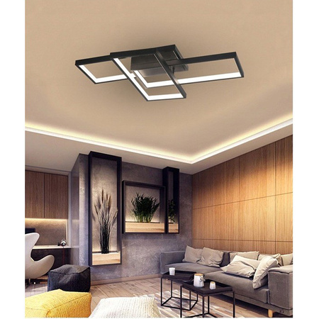 LED-Kronleuchter Deckenleuchte 72W CCT GALAXIS ORION Schwarz + Controller Fernbedienung