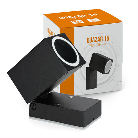 LED-Gartenlampe QUAZAR 15 GU10 IP44 KOBI ALUMINIUM SCHWARZ