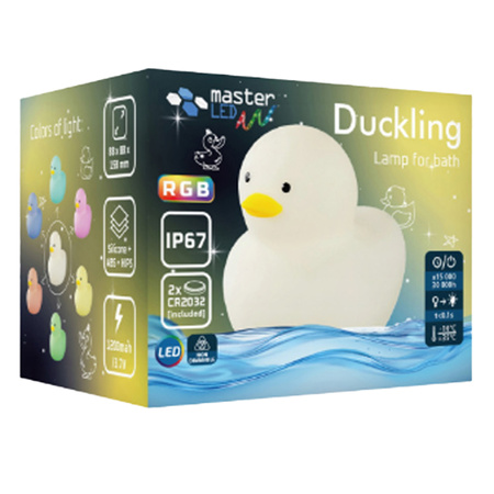 LED Kinder Schreibtisch Tisch Nachtlicht 0.4W 1lm RGB 360° Weiß IP67 Duck Masterled