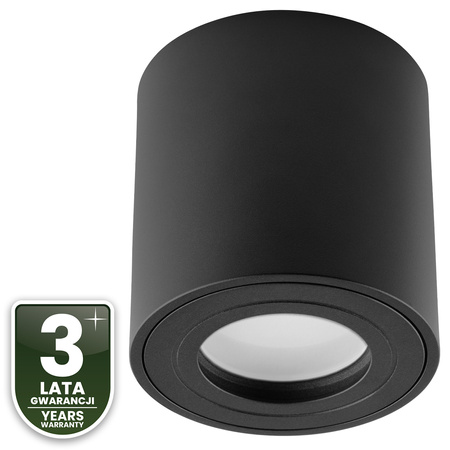 Aufbauleuchte HALOGEN Spot Röhre Fest EGIO GU10 LUMILED Rund IP44 Schwarz 83mm