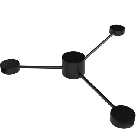 Wandleuchte Außenfassadenleuchte 3 x GX53 Schwarz JOY Sanico Goldlux