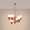Kronleuchter Pendelleuchte 6x G9 Aluminium Ocker Rot Halo French Sky SL.1833 Sollux