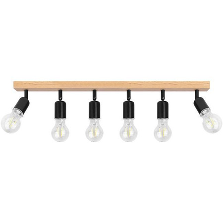 Spot Tuba Deckenleuchte Reflektor Halogen Leuchte 6x E27 Moving Black Brown Eos Masterled