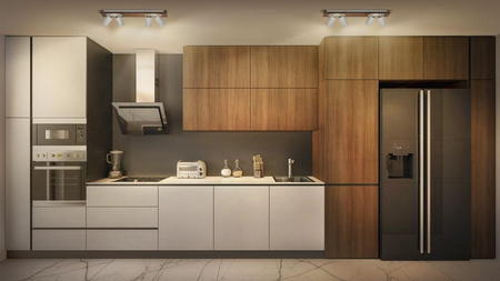 LED-Wand-Deckenleuchte LED-Reflektor 4-Punkt Dekoratives Holz 13.6W GU10 Weiß LEDVANCE