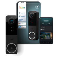 Smart Video Türklingel mit 2K QHD 1440p CMOS Kamera Schwarz SMART Zigbee WiFi Türklingel Sicher Philips HUE