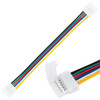 Steckverbinder für LED-Streifen 6PIN RGB+CCT aufschnappbar 2-seitig mit 12mm Kabel