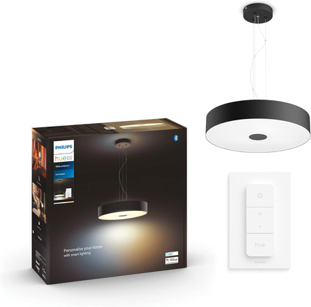 FAIR Pendel-Deckenleuchte Schwarz 25W CCT RGB Oben Unten PHILIPS HUE Bluetooth Zigbee + Dimmerschalter