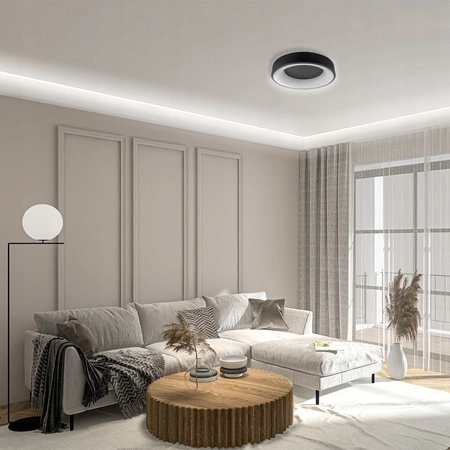 PLAFON LED Kronleuchterlampe GALAXIS NOVA 54W 3000K-6500K schwarz + Fernbedienung