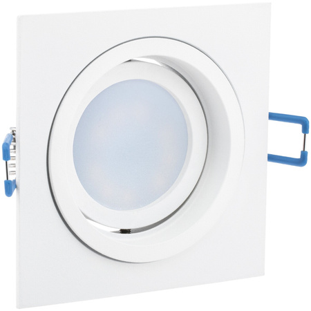 Einbauleuchte HALOGEN GU10 MR16 Square Weiß CASSIO LUMILED + LED-Glühbirne GU10 6W = 60W 580lm Neutral