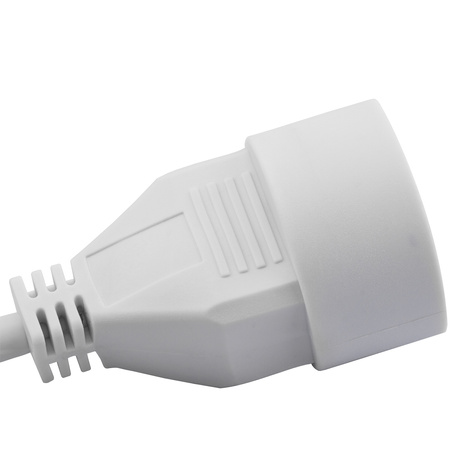 Stromverlängerungskabel Stecker - Steckdose mit Erdung 5m 3x1,5mm 16A Weiß ECOLIGHT