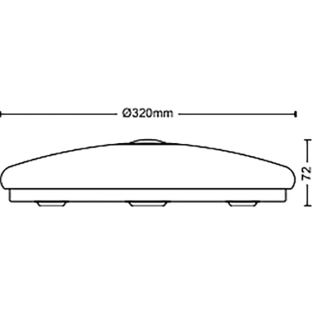 Aufbau LED Deckenleuchten MAUVE 16W 4000K 32cm rund mit PHILIPS Bewegungssensor