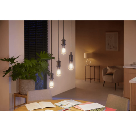 LED Edison E27 ST64 7W CCT PHILIPS HUE Weiß & Ambiance Glühfaden Bluetooth Zigbee Glühbirne