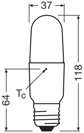 LED-Glühbirne B37 E27 Capsule 8.5W = 60W 806lm 2700K Warm 240° STAR CLASSIC Osram