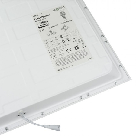 LED-Panel 60x60 Einbau-Panel 60W 7800lm 6500K Kaltweiß hinterleuchtet Ecolight