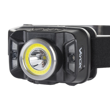 Wiederaufladbare LED-Stirnlampe mit Bewegungssensor XTE 5W + COB 10W VA0025 VAYOX