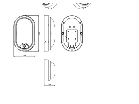 LED-Außenleuchte 15W 1400lm 4000K IP54 mit Bewegungs- und Dämmerungssensor Weiß Projetline Philips