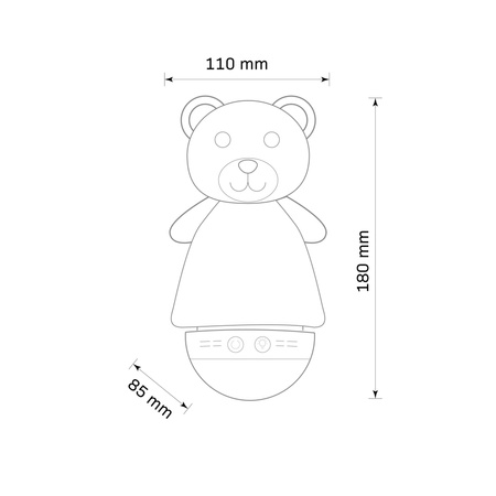 Dekorative LED-Batterielampe Weiß Braun Teddybär Sanico Goldlux