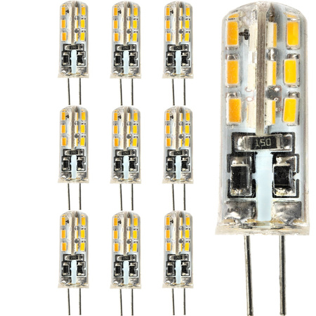 10x LED Kapseln G4, LED-Lampe 2W = 20W 200lm 270° 3000K warm LUMILED