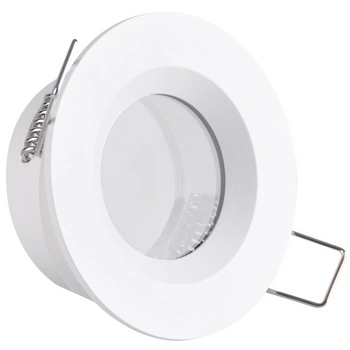 Runde mattweiße Einbauleuchte BORAS Eyelet MR16 IP44 GOLDLUX (Polux)