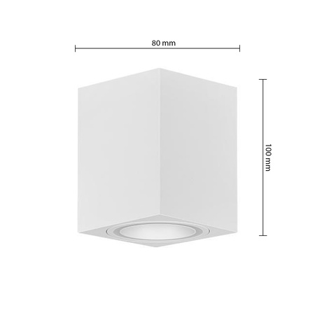 Aufputz Halogen Tuba Reflektor Spot GU10 Quadratisch Weiß Masterled