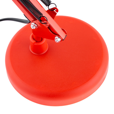 Schreibtischlampe E27, Zeichentisch-Schreibtischlampe mit Tischklemme Rot TOBI LUMILED