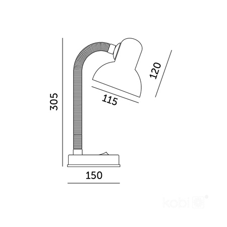 Schreibtischlampe Tischleuchte Verstellbar E27 Rot Smile Kobi
