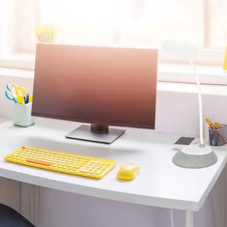 Schreibtischlampe LED 5W Kabellos Dimmbar CCT DIM Grau Kobi