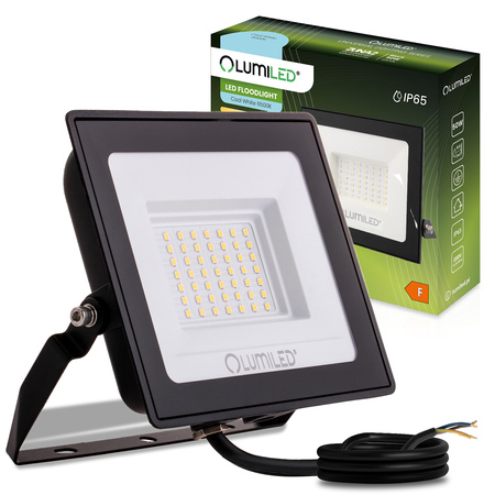 LED-Fluter ZUNA2 50W 4500lm 6500K IP65 Schwarz LUMILED