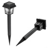 Solar Garten Pole Outdoor Stehend LED 6500K Kalt IP44 Schwarz Fusion Kobi