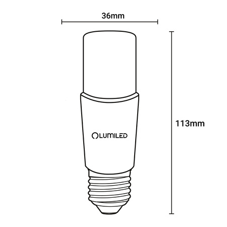 6x LED Lampen E27, Glühbirne 10W = 75W 1055lm 4000K neutral Stick LUMILED