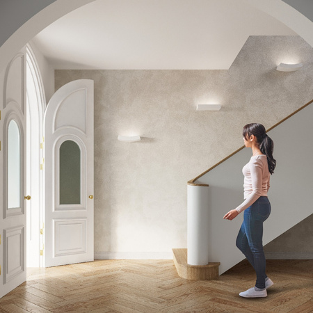 LED-Wandleuchte TAUGAN 2xG9Wandleuchte Rechteckig Keramik weiß SOLLUX