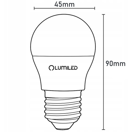 6x LED Lampen E27, Glühbirne P45 CCD 10W = 100W 990lm 180° 4000K Milch neutral LUMILED