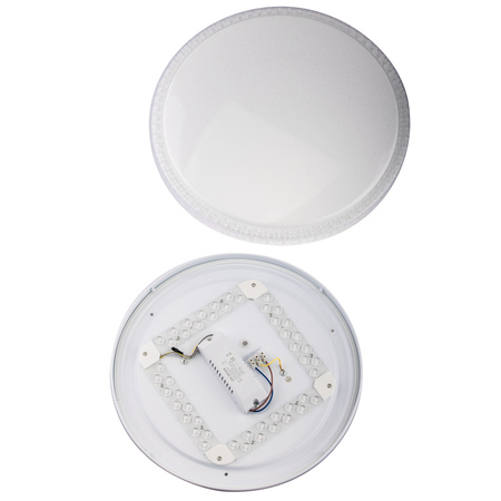 LED-Deckensegel AGA2 48W IP44 CCT Weiß Rund 40cm + LUMILED PILOT